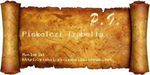 Piskolczi Izabella névjegykártya
